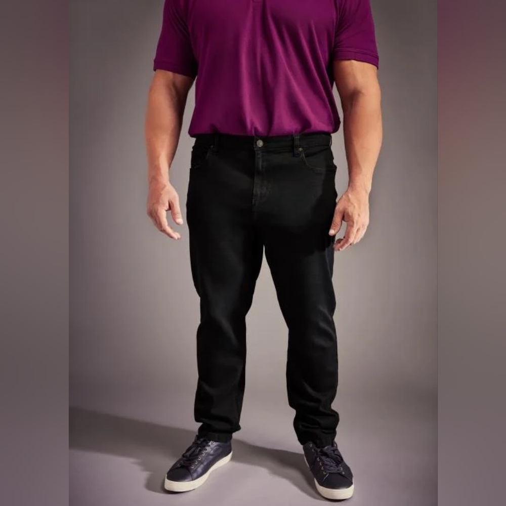 BADRHINO Big & Tall Black Stretch Jean